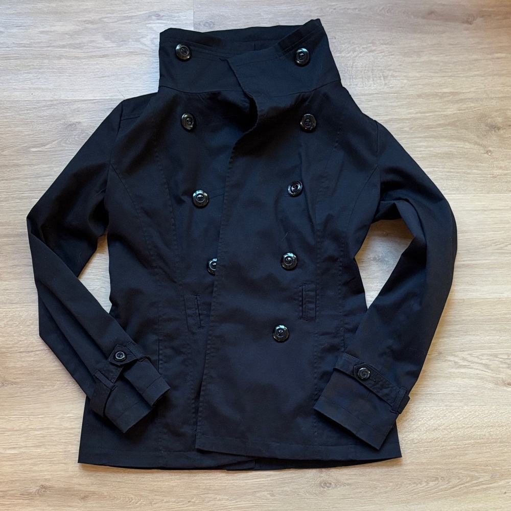 Vero Moda Black Double-Breasted Pea Coat